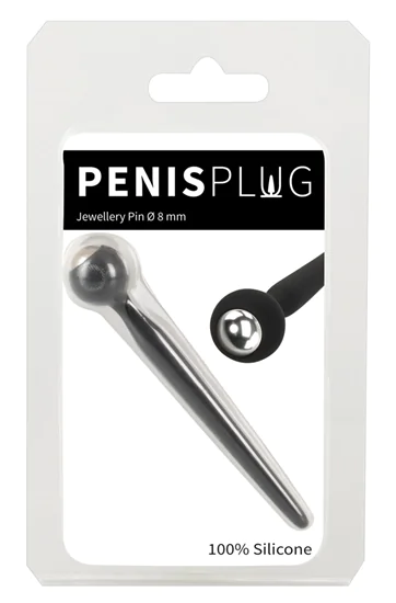 Penisplug Jewellery Pin - szilikon húgycsőtágító ékszer (0,5