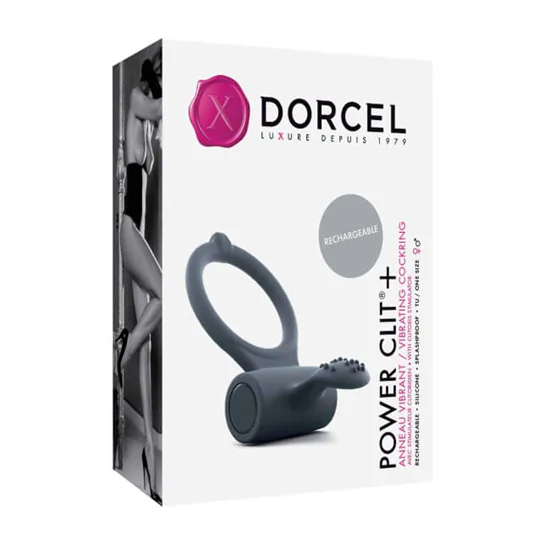 Dorcel Power Clit Plus - akkus, vibrációs péniszgyűrű (feket