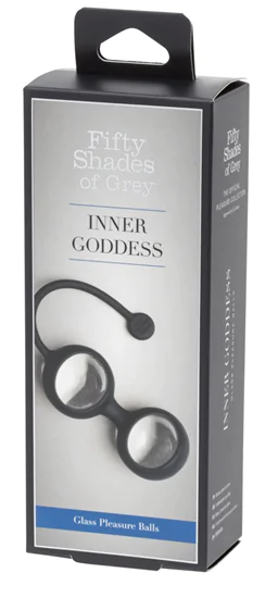 Fifty Shades Inner Goddess Glass - gésagolyó duó (áttetsző-f