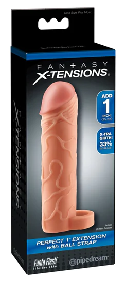 X-TENSION Perfect 1 - heregyűrűs péniszköpeny (17,7cm) - nat