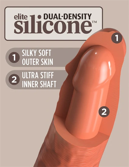 King Cock Elite 8 - tapadótalpas, élethű vibrátor (20cm) - s