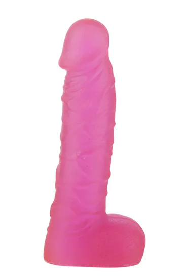 All Time Favorites - herés műpénisz dildó - pink (17,5cm)