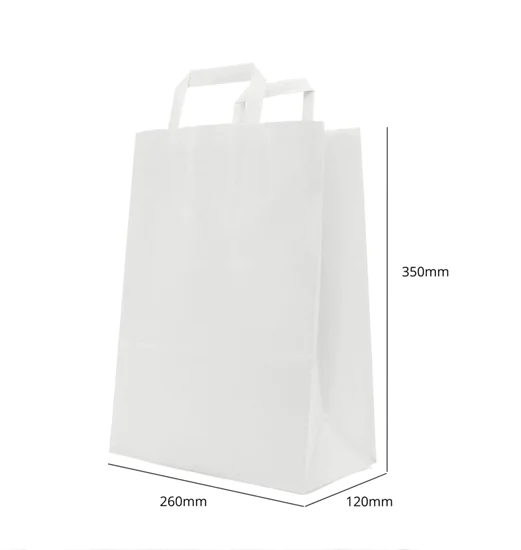 Paper Bag (White) - 260x350x120 mm