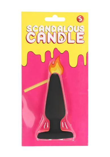 Scandalous - gyertya anál dildó - közepes (fekete)