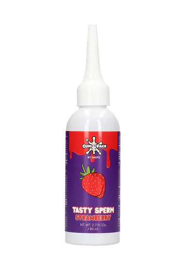 Cum Face - dupla pénisz - társasjáték töltő patron - 80 ml (eper)