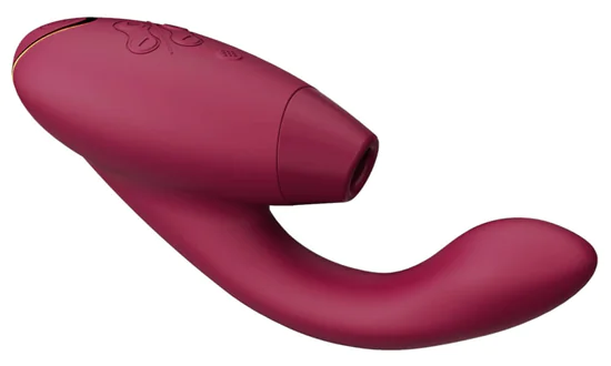 Womanizer Duo 2 - vízálló G-pont vibrátor és csiklóizgató (piros)