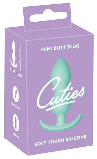 Cuties Mini Butt Plug - szilikon anál dildó - menta (2,8cm)