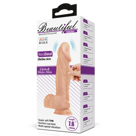 Beautiful Zebulon 7,6 " Vibrating Dildo