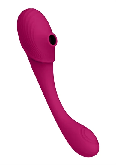 Vive Mirai - akkus, vízálló 2in1 léghullámos vibrátor (pink)