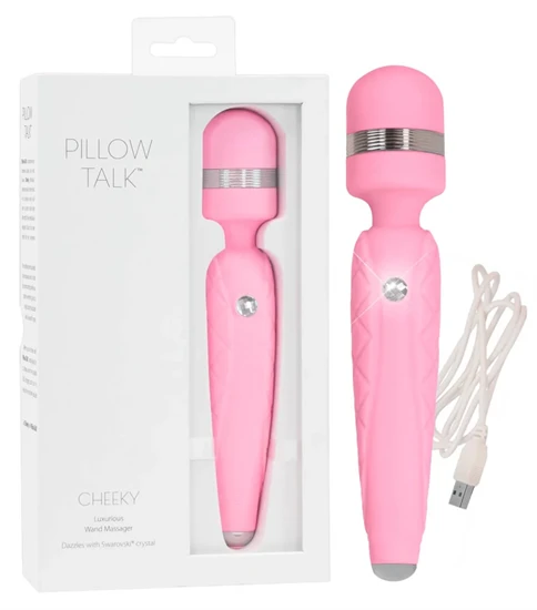 Pillow Talk Cheeky Wand - akkus masszírozó vibrátor (pink)