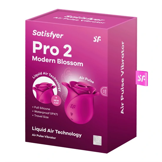 Satisfyer Pro 2 Rose Modern - akkus léghullámos csiklóizgató (piros)