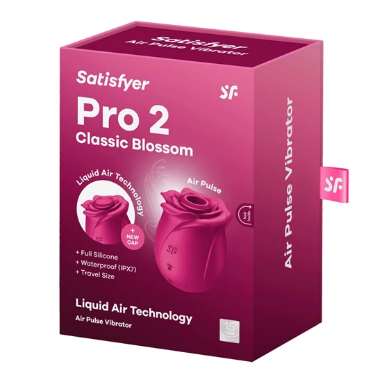 Satisfyer Pro 2 Rose Classic - akkus léghullámos csiklóizgató (piros)