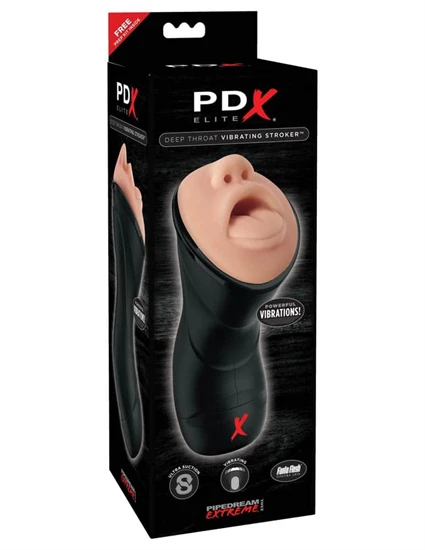 Deep Throat Vibrating Stroker Light/Black