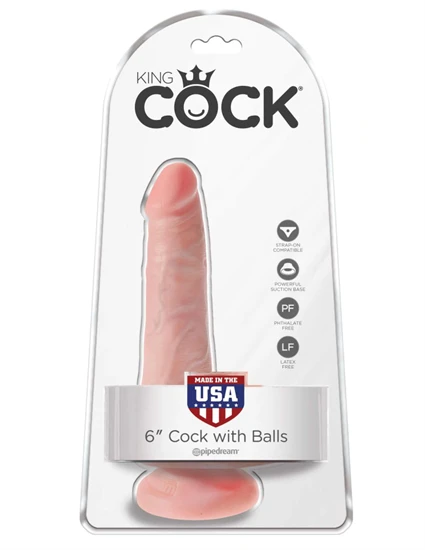 6" Cock with Balls  Light