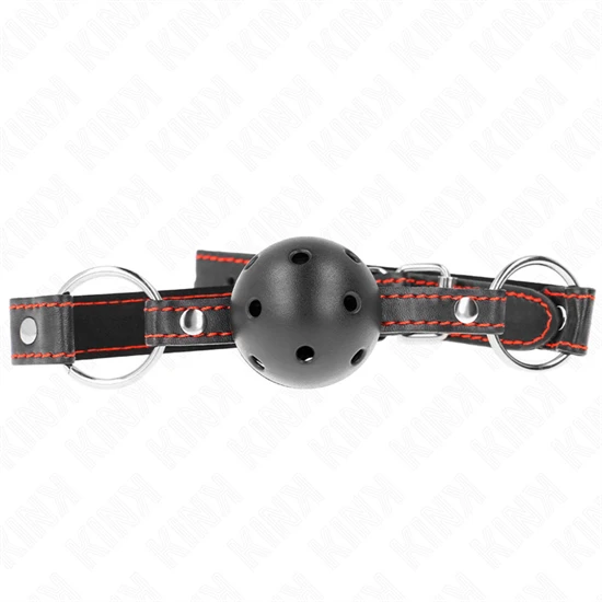 KINK - HOLLOW HARD FEKETE BALL GAG MODELL 2 65 x 2,5 CM