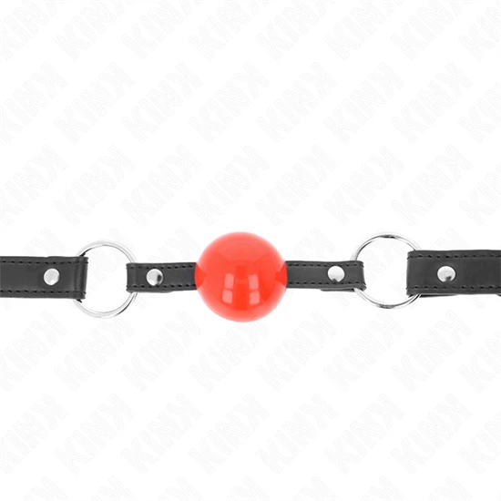 KINK - BALL 4 CM GAG LOCK VÖRÖS BALL FEKETE STRAP 60 x 2 CM