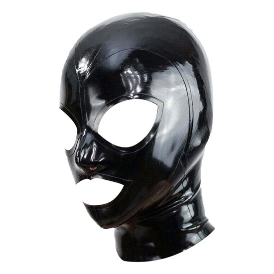 Black Texie  latex balaklava érzéki átöleléssel