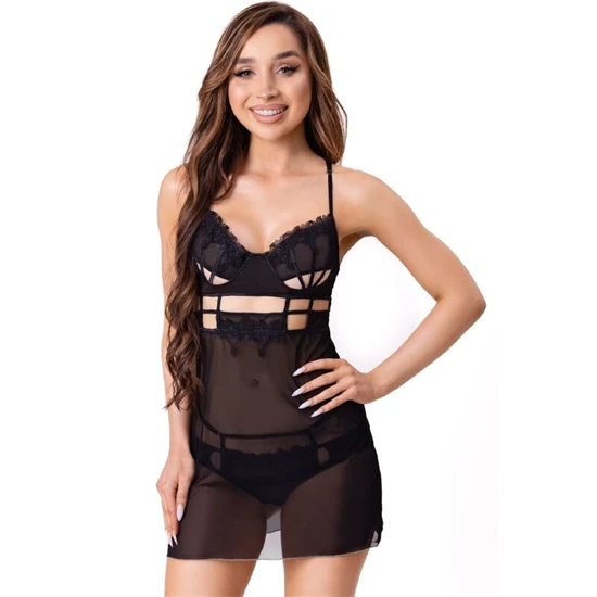 LIVCO CORSETTI DIVAT - MAIA 20247 BABYDOLL + TANGA FEKETE S/M