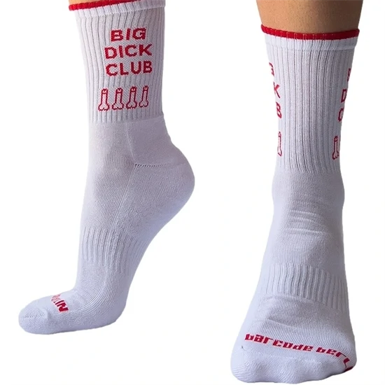 Big Dick Club – fehér zokni piros díszítéssel