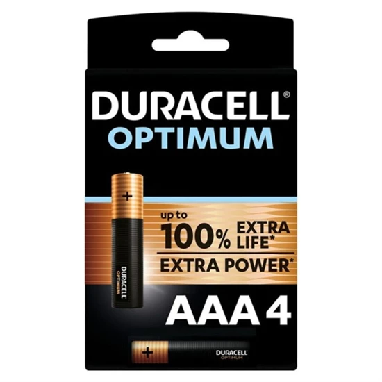 DURACELL - OPTIMUM 200 LÚGOS ELEM AAA LR03 4 DARAB