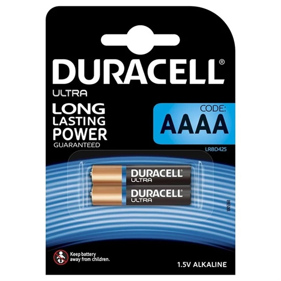 DURACELL - ULTRA POWER AKKUMULÁTOR ALCALINA AAAA MX2500 1,5V 2 DARAB