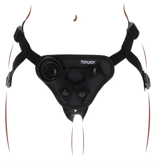Strap-On Get Real Dildo övheveder Harness Fekete