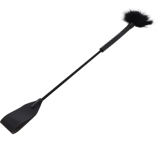 Tick Whip és Tollseprű 56 cm Fekete - Prémium Intim Élvezetekhez