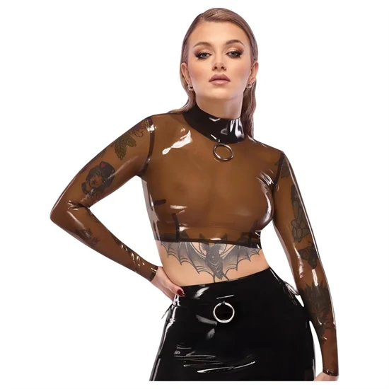 LATEX - áttetsző latex felső (áttetsző-fekete)
