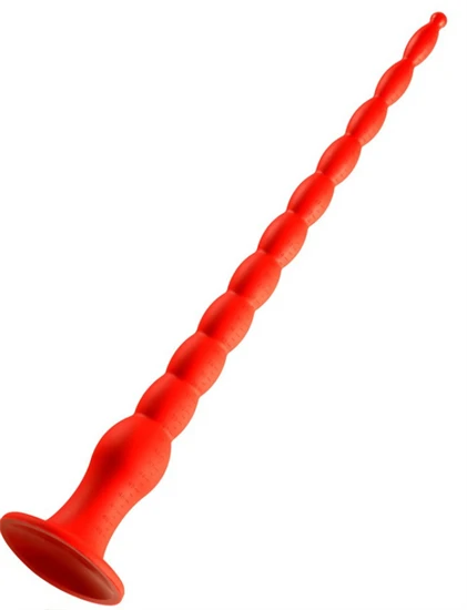 Hosszú, rugalmas vibrátor N°4 – 50 x 5.2 cm, piros