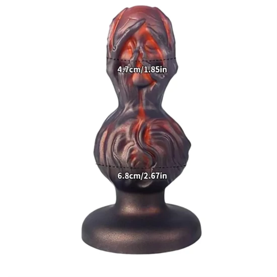 OgazR - gömbös anál dildó - 10,5cm (fekete)