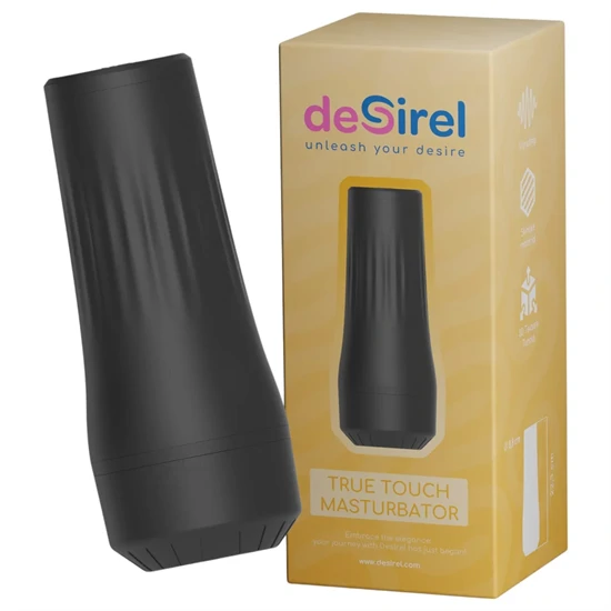 Desirel True Touch - élethű vibrációs műpunci (natúr-fekete)