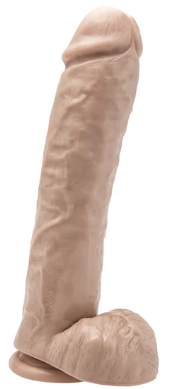 Prémium 11 inch bőrszínű dildo heregyekkel