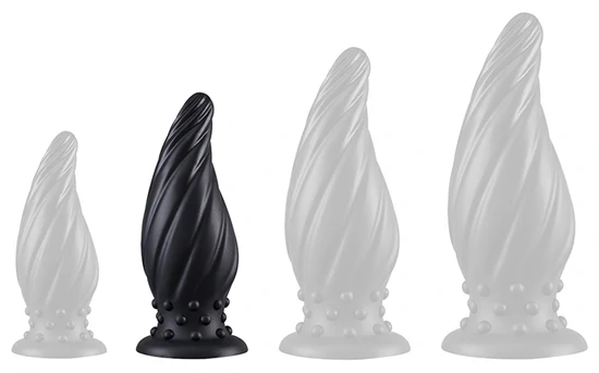 Plug Spiral Pik M – spirális anális kényeztető, fekete