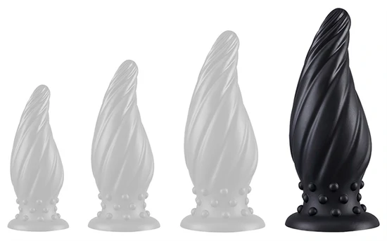 Plug Spiral Pik XL – spiral alakú, prémium dugó, fekete