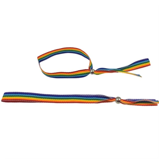 PRIDE - ezüst golyós karkötő LGBT színekben