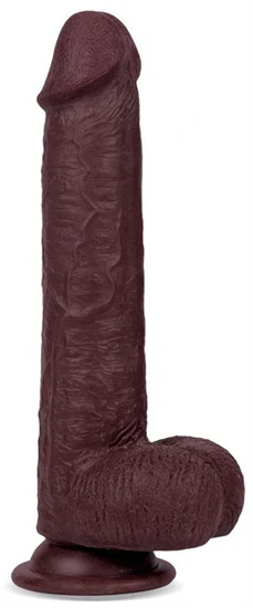 - Realisztikus Dildó – Slidy 17 cm barna élmény