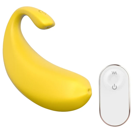 Sex HD - okos, banán formájú vibrációs tojás (sárga)