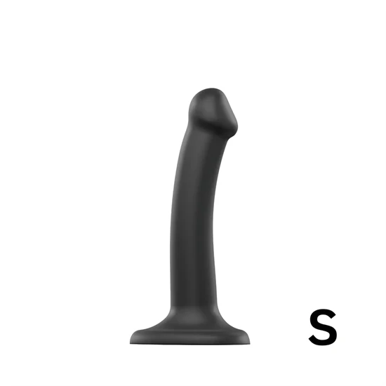 Strap-on-me Dual S - dupla rétegű dildó (fekete)