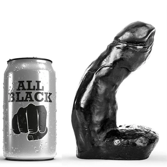 ALL BLACK – 15 cm realisztikus dildó