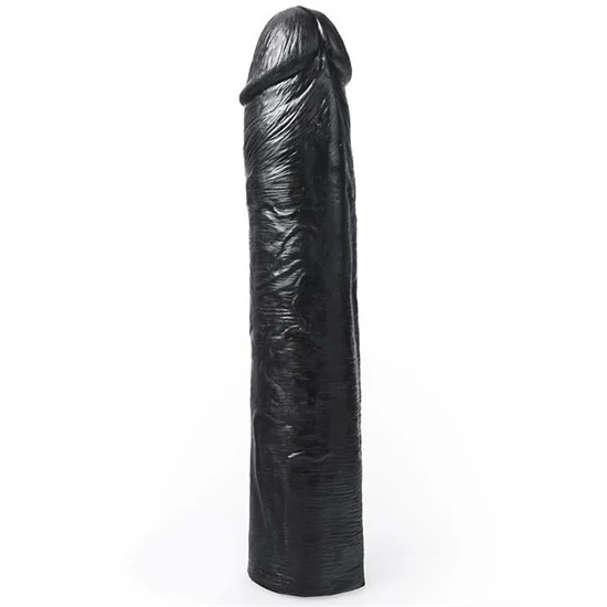 HUNG SYSTEM - realistikus dildó, fekete, 25,5 cm
