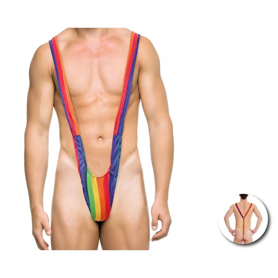 Pride – férfi trikini szivárvány zászlóval