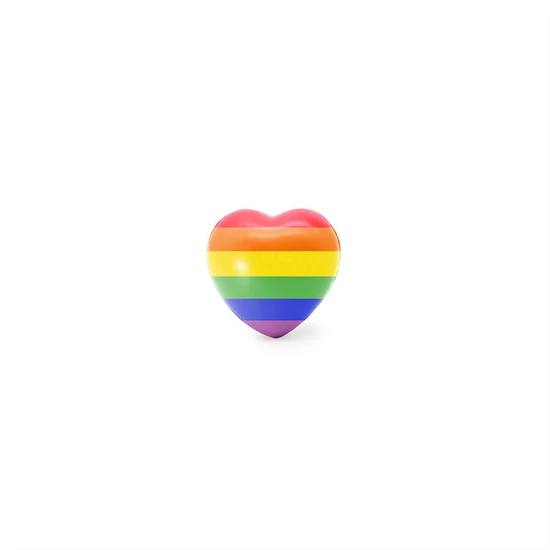 PRIDE – Antistressz szív forma, LGBT szimbólummal