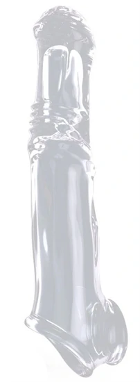Átlátszó péniszujj - 18 x 3.5 cm, érzéki kényelem bevezetése