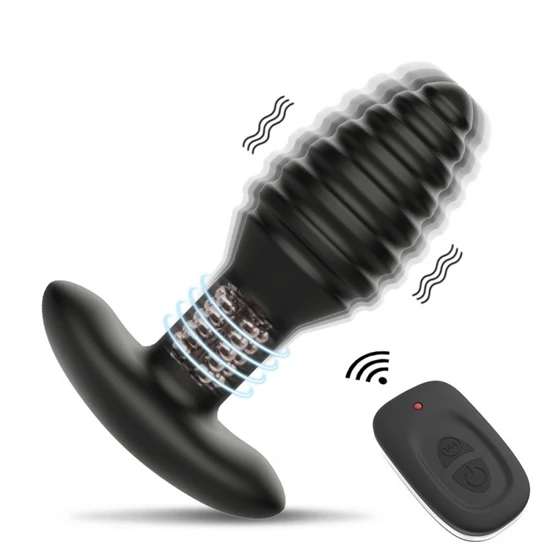 Rollvibe – vibráló és forgó anális plug 10,5 x 3,9 cm