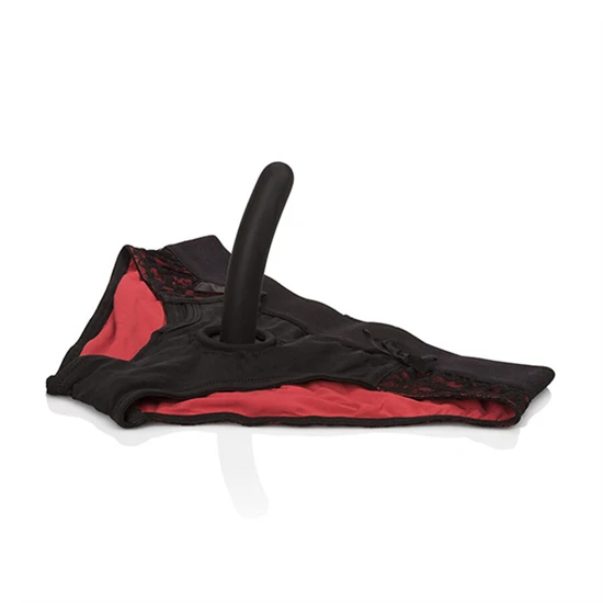 CALEXOTICS - vörös fehérnemű szett dildóval (S/M)