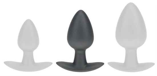 Metál plug – prémium anális izgató, 6,5 x 3,3 cm, szürke