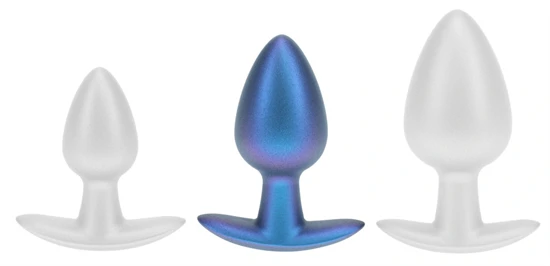 Metál análplug – prémium kék, 6,5 x 3,3 cm