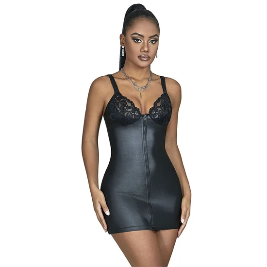 SUBBLIME – fekete bőrdressz S/M méretben