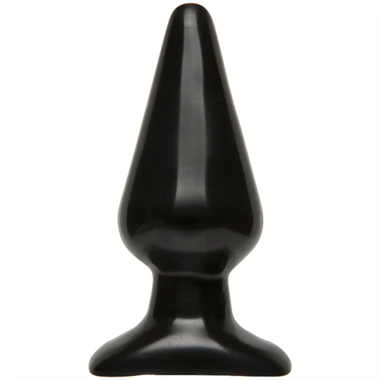 Prémium sima anál dugó – 12 cm fekete