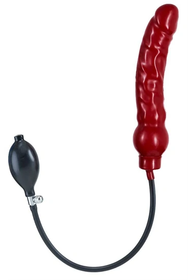 Puhatestű XL felfújható dildó – vörös latex 20 x 4,5 cm